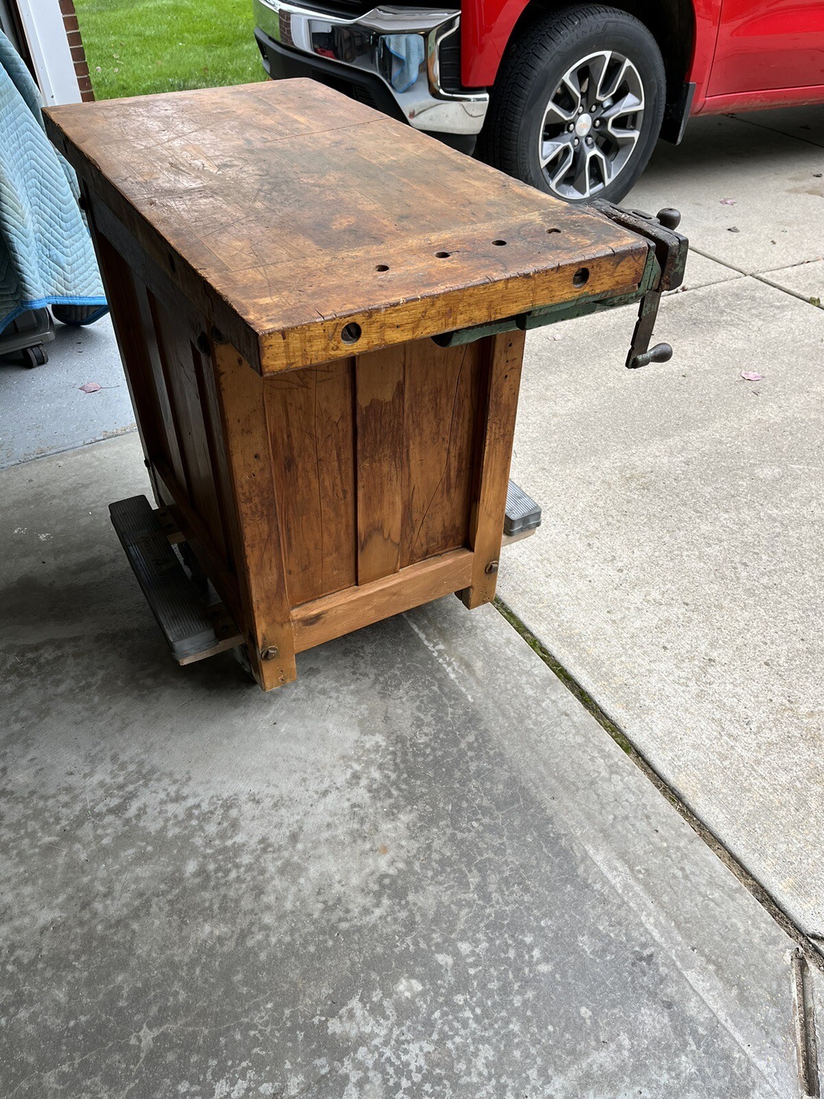 antique carpenters workbench eBay