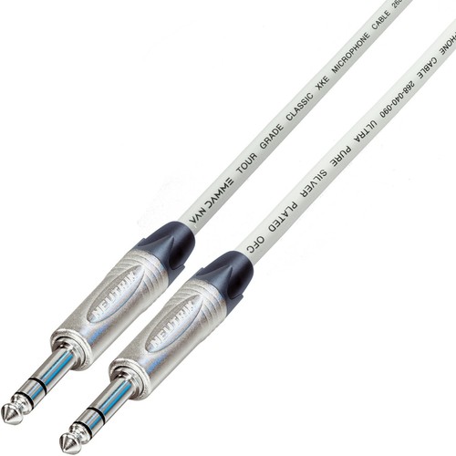 TRS to TRS 1/4 6.35mm Jack Cable Neutrik Van Damme Balanced Signal Screened Lead - Picture 11 of 11