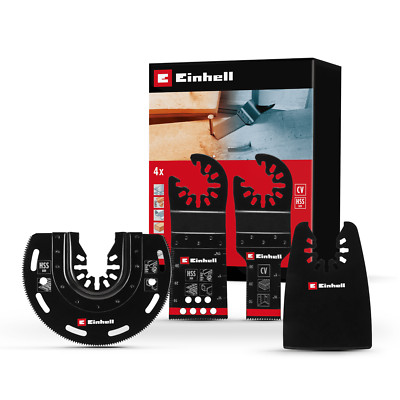 Original Einhell 6-tlg. Multitool-Set (BIM-Tauchsägeblatt, BIM-Halbrund-Sägeblat
