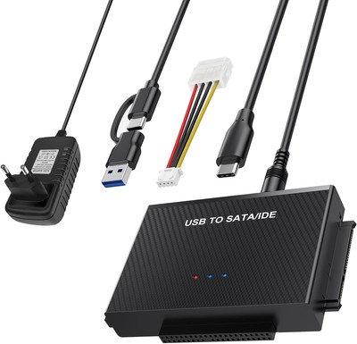 LUIRSAY SATA Auf USB 3.2 Adapter Für 2,5'' Und 3,5'' SATA HDD Und Ide-Festplatte, 