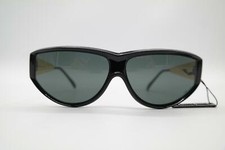 Vintage Guy Laroche 5165 03 Black Gold Oval Sunglasses Glasses NOS