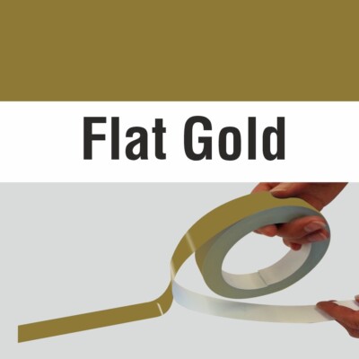 FLAT GOLD Vinyl Boot Striping Tape, Coveline, Boot Topping, Marine Tape 6-300mm