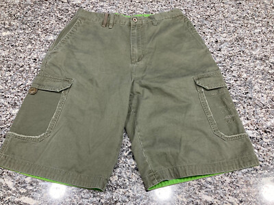 Quick Silver Olive Green Cargo Shorts Utility Outdoor Pockets