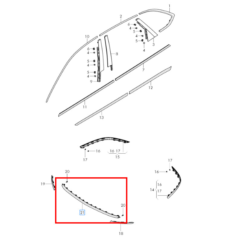 For Bentley Bentayga 2021 Front Chrome Strip OEM 36A807697