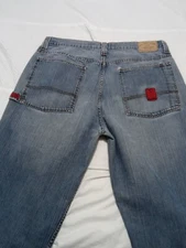 Mens Polo Ralph Lauren Relaxed Boot Cut Designer Blue Jeans 40wx32 (See Desc)