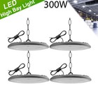 4 Pack Ufo Led High Bay Light 300W Warehouse Factory Workshop Lights With Chain