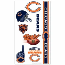 NFL CHICAGO BEARS TEMPORARY TATTOO SHEET NEW