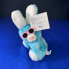 Luv Bunch Blue Bunny Plush Toy 1989 Sunglass With Tag