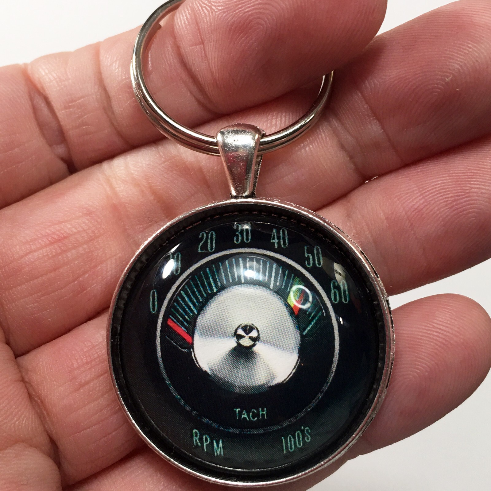 Vintage Chevrolet RPM Tach Chevy Tachometer 6,000 Gauge Reproduction Keychain