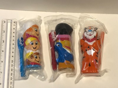 3X 2004 Kellogg's Toothbrushes Toucan Sam Snap Crackle Pop Tony New in Package