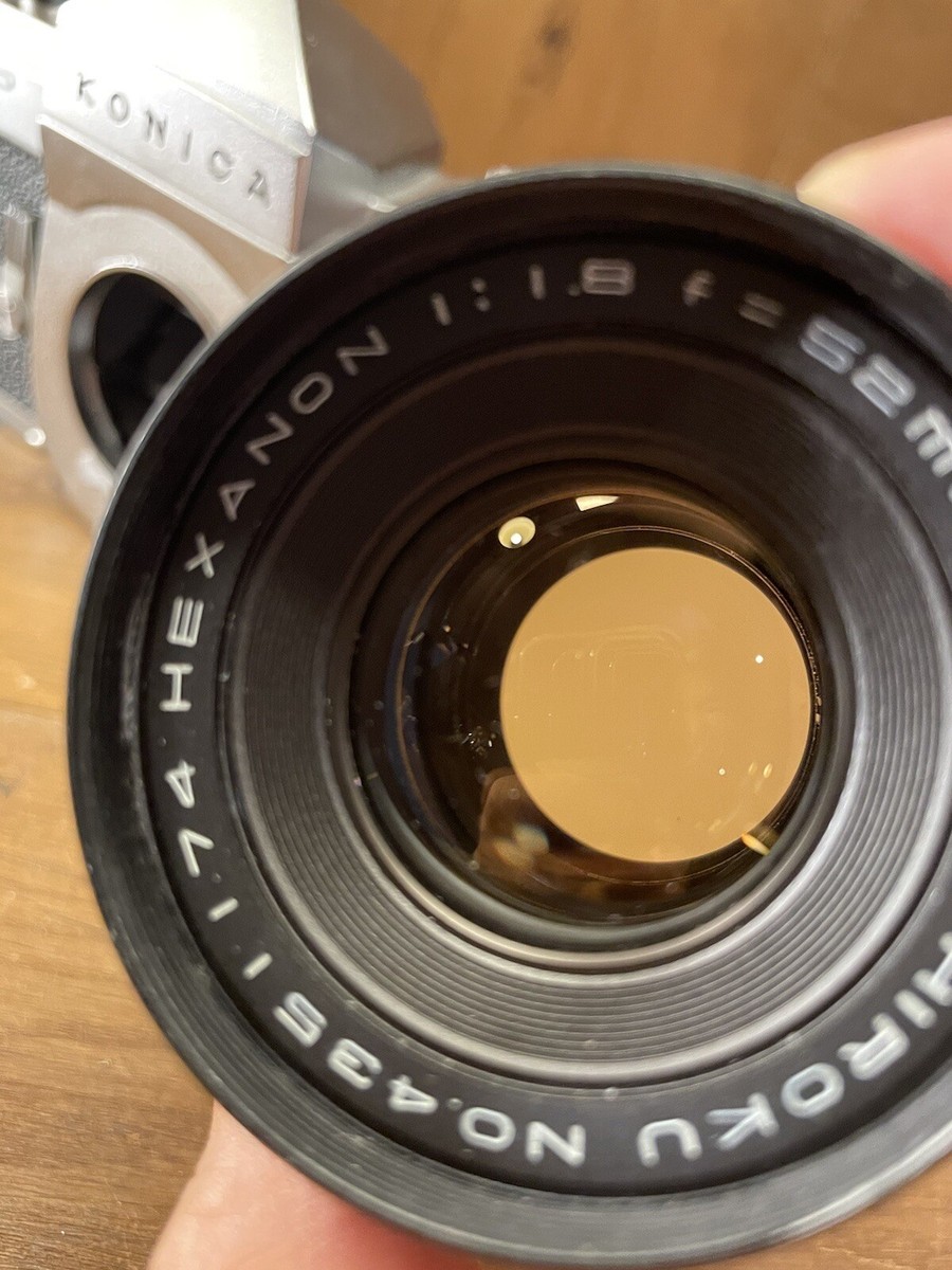 ✧OH済✧KONICA FP/HEXANON 52mm F1.8付 Near Mint w/ Case* Konica FP Film Camera Hexanon 52mm F/1.8