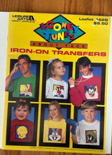 Vintage 1995 Leisure Arts Leaflet 1628 Looney Tunes About Face Iron-On Transfers