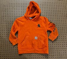 YOUTH SMALL 8-10 - Carhartt Logo Sleeve Hooded Sweatshirt