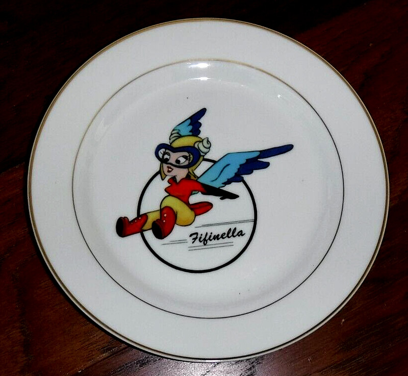 VTG Fifinella Disney Gremlin WWII Airforce Pilots 8" Collectible Plate-8"