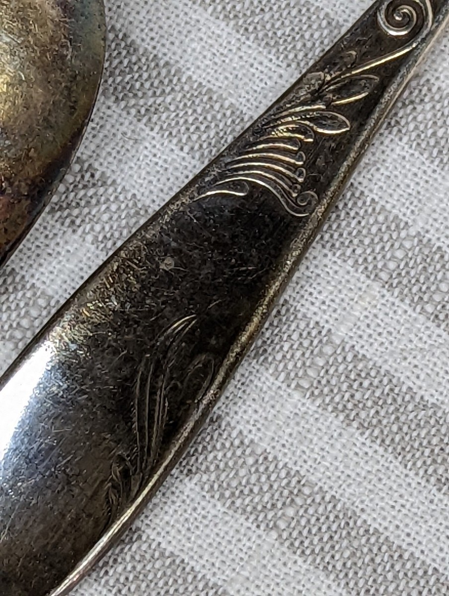 Gorham Pat. 87 Silver Plate Royal Flowering Crown Spoons Engraved