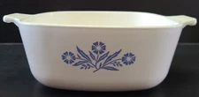 Corning Ware 1958-1959 Blue Cornflower 1 QT Square Casserole Dish C-30 Vintage