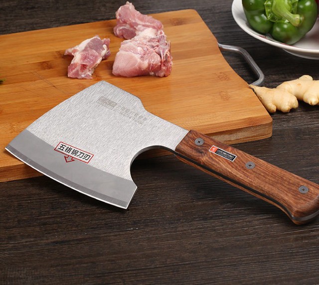 Stainless Steel Cleaver Knife Axe Cut Chopping Bone Meat Large Kitchen