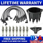 For 1994-03 Dodge Ram Pick Up & Van 5.2L 5.9L Wires Cap & Rotor & Spark Plugs