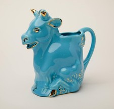 Vintage Cow Pitcher Creamer by Pearl 22 KT Gold Made in China CUTE!