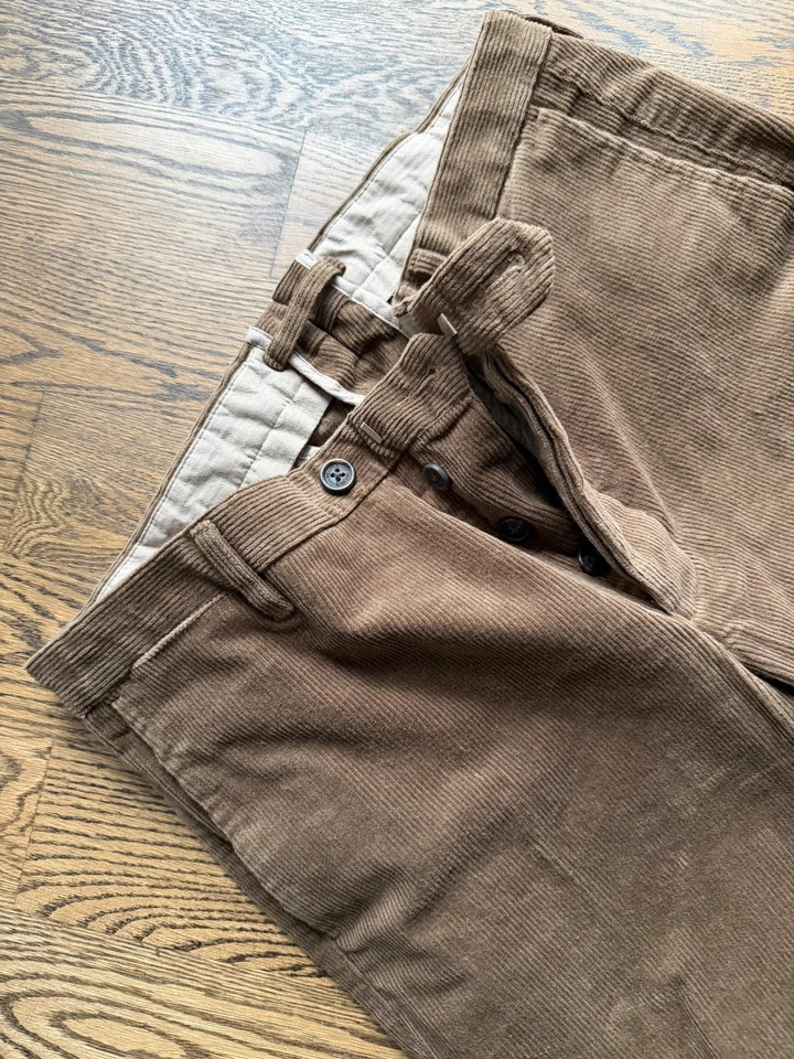 Proper Cloth Stratton Brown Stretch Corduroy Pants 34W - Image 4 of 4