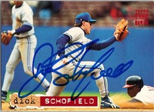 Dick Schofield Signed 1994 Stadium Club Toronto Blue Jays #234 Autographed
