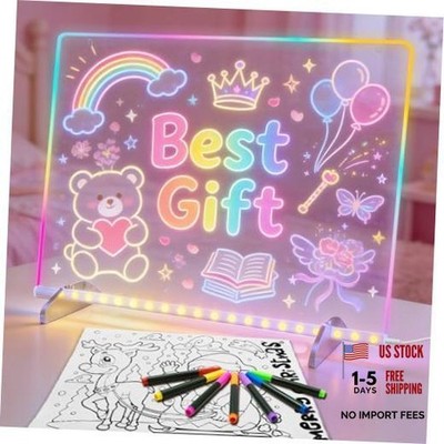 13''x10'' LED Note Board with 7 Colors Dry, Dry, Light Up for Kids