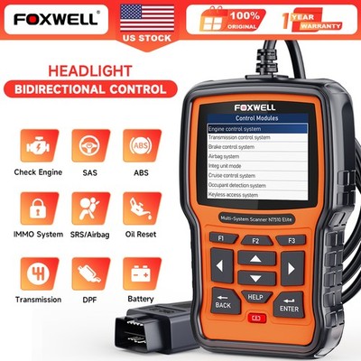 For Volvo Foxwell NT510 Elite Car OBD2 Bidirectional Diagnostic Scanner TPMS SAS