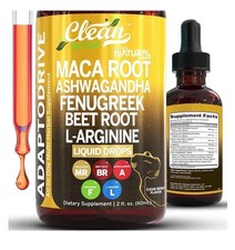 Organic Maca Root Liquid Drops Ashwagandha Fenugreek Beet Root and L-Arginine