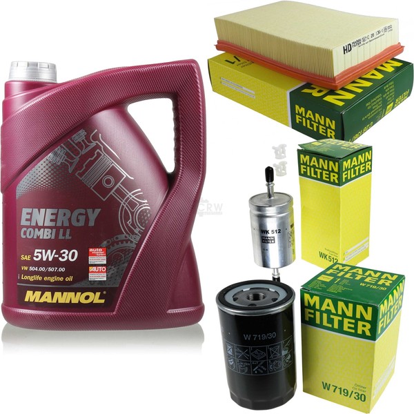 MANN-FILTER Inspektionspaket 5L Mannol Energy Combi Ll 5W-30 FüR Seat Cordoba-image
