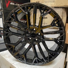 22" RANGE ROVER VOGUE L322 L405 L460 RIVIERA RV198 GLOSS BLACK 10J ALLOY WHEELS