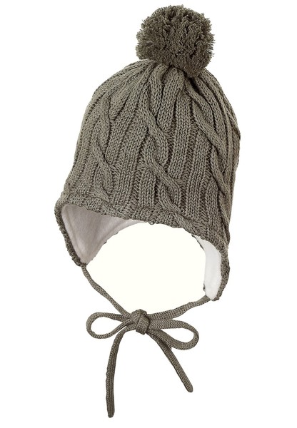 Sterntaler Unisex Kinder StrickmüTze Bommel DunkelgrüN GrößE 53-image