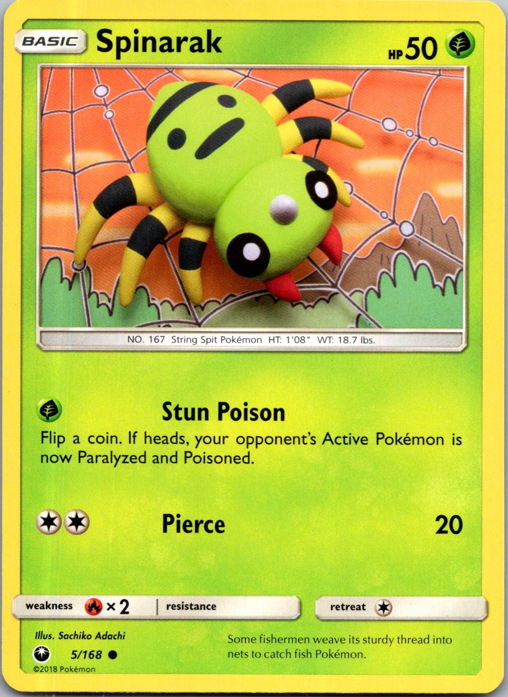 Spinarak 5/168 C Celestial Storm Pokemon Near Mint