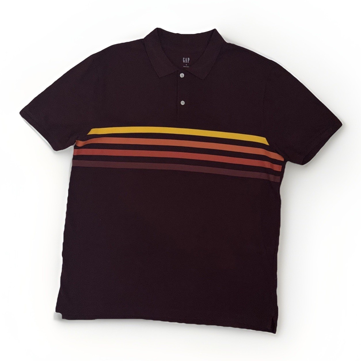 Gap Polo Shirt Adult XL  Stripes Short Sleeve Casual Preppy Men's