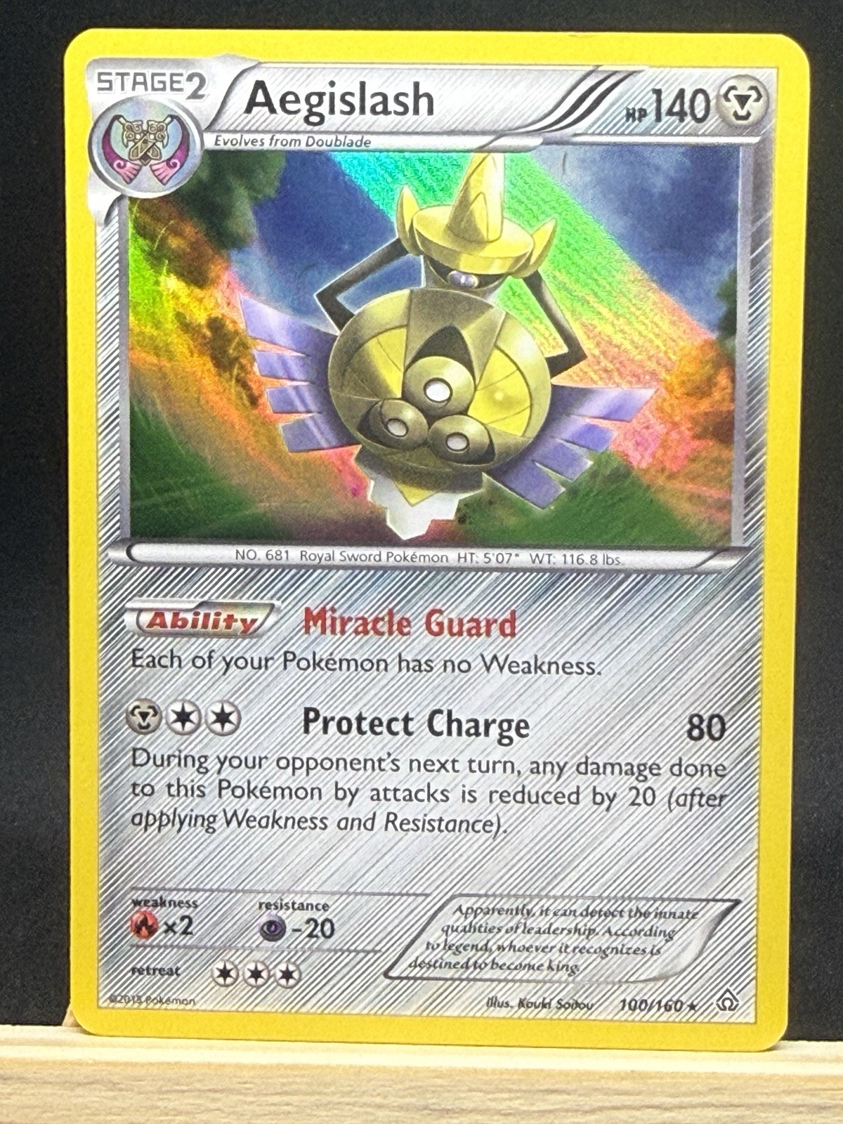 Aegislash - #100/160 Holo Rare XY - Primal Clash Reverse Holo - Pokemon TCG