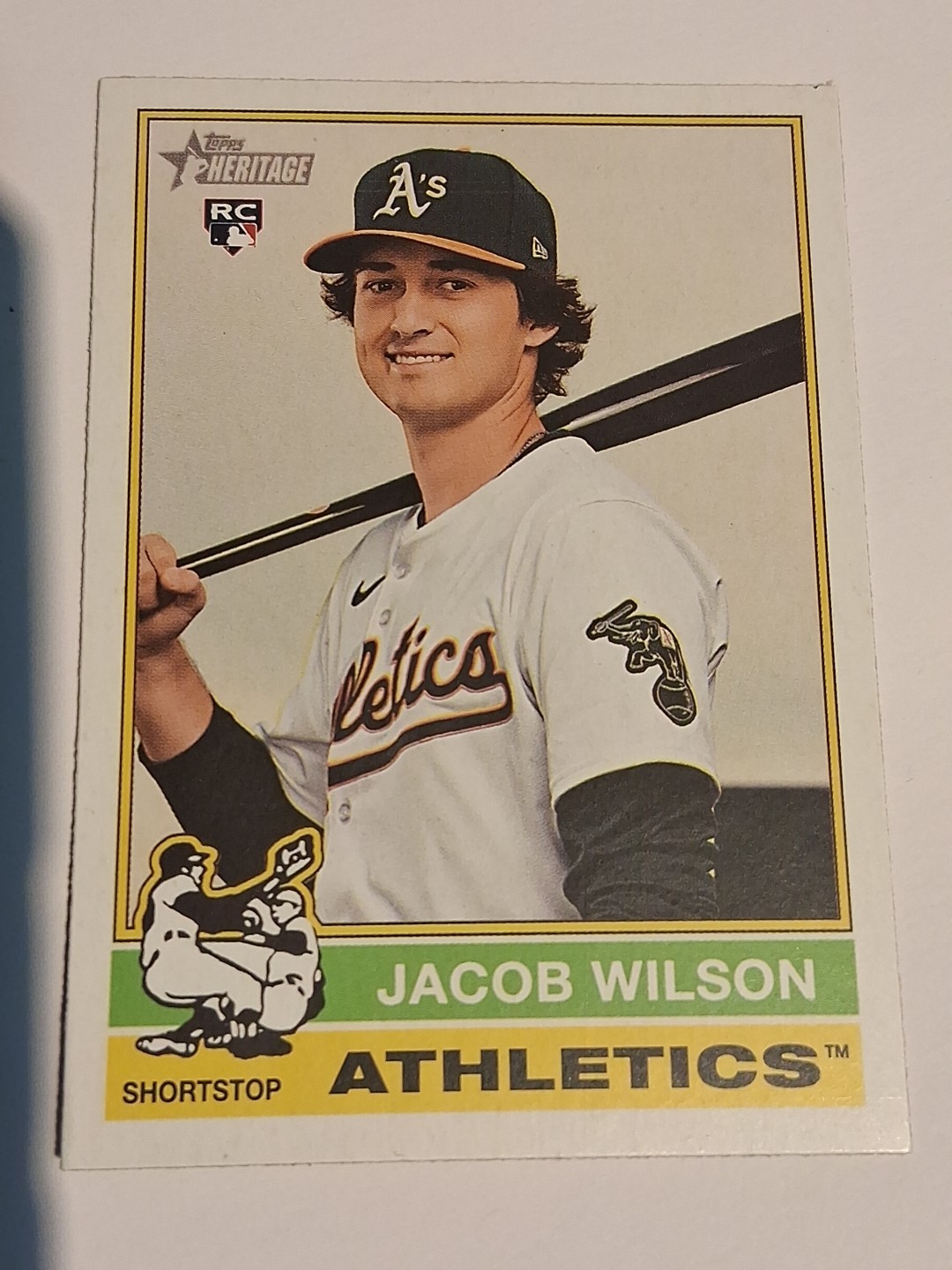 2025 Topps Heritage Jacob Wilson #15 (RC) Athletics
