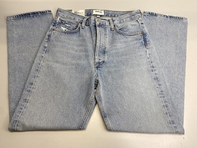 Agolde Womens Jean Snapshot Blue Size 26 90's Mid Rise Loose Fit Straight Leg