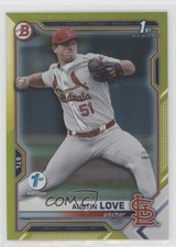 2021 Bowman Draft 1st Edition Yellow Foil 60/75 Austin Love #BD-164 0c6