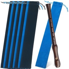 10Pcs Recorder Storage Bag - Suede Drawstring Pouches for Flute Harmonica Dru...