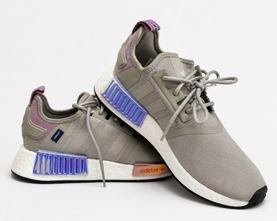 Adidas Originals Women's NMD_R1, Size 8 Gray Iridescent AGY8538 Sneakers