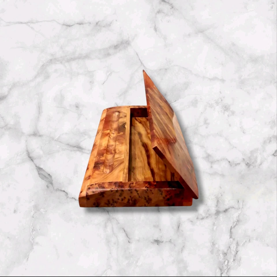 Exquisito juego de escritorio de madera Thuya marroquí - elegancia artesanal para un distinguido Foto 4 de 4