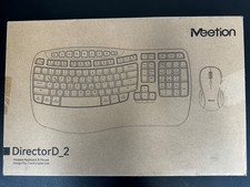 Meetion DirectorD_2 Wireless Ergonomic Keyboard and Mouse Combo Set Open Box
