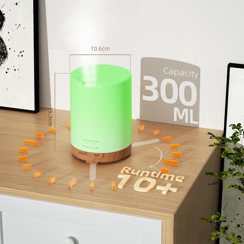 300ML Essential Oil Diffuser, Quiet 5-In-1 Premium Aromatherapy Humidifier, Natu - Picture 3 of 14