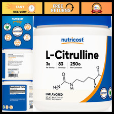 Pure L-Citrulline Powder 250g - Boost Energy, Muscle Recovery, 3g Per Serving