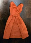 Vintage 1962-1963 Barbie Coral Orange "Bell" Fashion Pak Dress With Tag