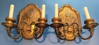 Pair Very Large Antique Sterling Bronze Co 2-Arm Wall Sconces Rewired! — photo 2