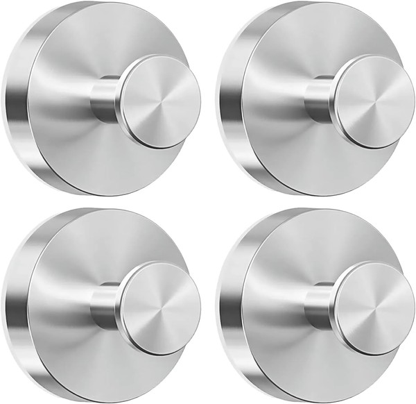 Saugnapfhaken,4 StüCk Saugnapf Haken,Saugnapf Mit Haken Extra Stark,Silber |-image