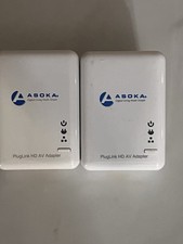  LOT OF 2 ASOKA Ethernet PlugLink PL9660-Q1 HD AV Adapter