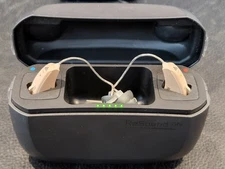 Resound GN Model C-1 Hearing Aids (L+R) & Charging Station TESTED WORK
