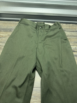 VTG 50s Union Made Nudelman Bros Green Pants FSS  Trousers Gripper Zipper