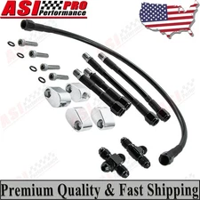 4-Corner Coolant Steam Port Crossover Hose Kit  Fit  LS1 LS3 4.8 5.3 5.7 6.0/6.2